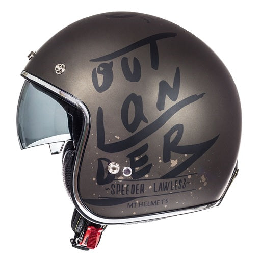 Casca open face motociclete MT Le Mans SV Outlander maro metalic/negru mat (ochelari soare integrati)