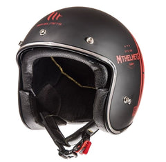 Casca open face motociclete MT Le Mans SV Divenire negru/rosu mat (ochelari soare integrati)