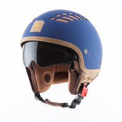 Casca open face motociclete MT Cosmo SV albastru mat (ochelari soare integrati)